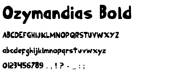 Ozymandias Bold font
